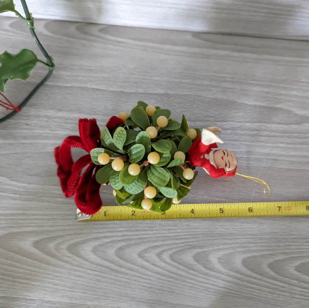 Vintage Christmas Holly and Bells Garland